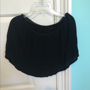 Black strapless top